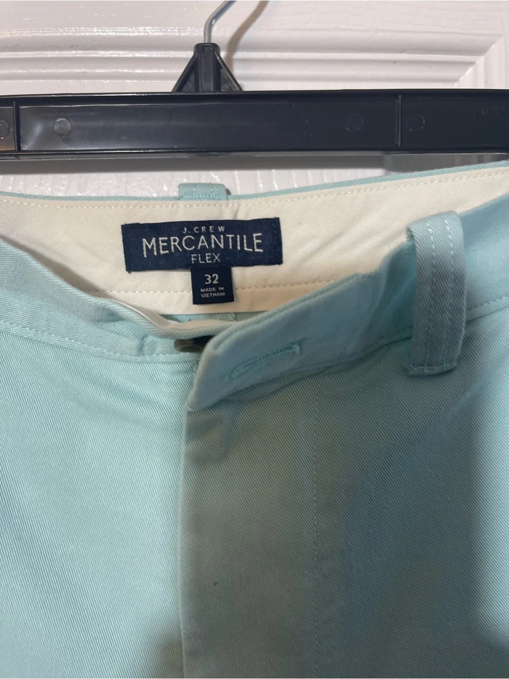 J. Crew Mint Green Flat Front Chino Shorts